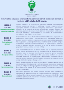 Edukacija o korporativnoj održivosti - otvorene prijave za četvrti ciklus Društveno odgovorno poslovanje u Hrvatskoj - Dop.hr