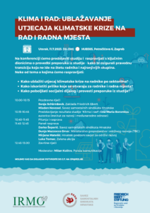 Poziv na konferenciju KLIMA I RAD: Ublažavanje utjecaja klimatske krize na rad i radna mjesta Društveno odgovorno poslovanje u Hrvatskoj - Dop.hr