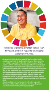 Nikolaos Migkianis, direktor tržišta IKEA Hrvatska, dobitnik nagrade u kategoriji Dječjih prava 2021. Društveno odgovorno poslovanje u Hrvatskoj - Dop.hr