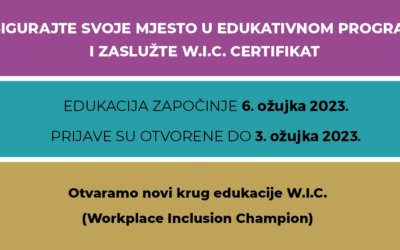 Otvaramo novi krug edukacije W.I.C. (Workplace Inclusion Champion)